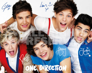 Poster One Direction colours 137bl. 40x50cm