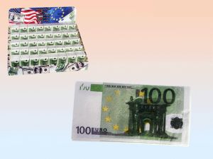 Papier-Taschentücher, Euroschein