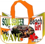 MONDY BAGS "BEACH GIRL" Nachhaltige Tasche Geschenktasche Zusatztasche