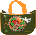 MONDY BAGS "PEACE" Nachhaltige Tasche Geschenktasche Zusatztasche