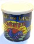 Vorratsdose Nostalgie " BRIGHT and EARLY - Coffee" Porzellan -blau-