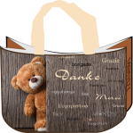 MONDY BAGS "DANKBÄR" Nachhaltige Tasche Geschenktasche Zusatztasche